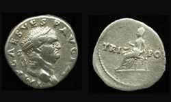 Vespasian, Denarius, Vesta Seated reverse
